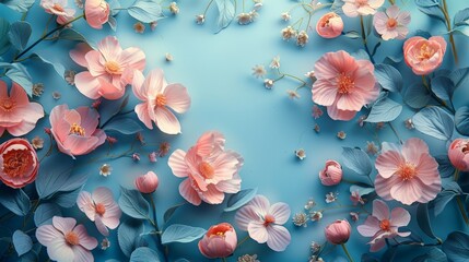 Wall Mural - Soothing Flower Backgrounds for a Peaceful Ambiance