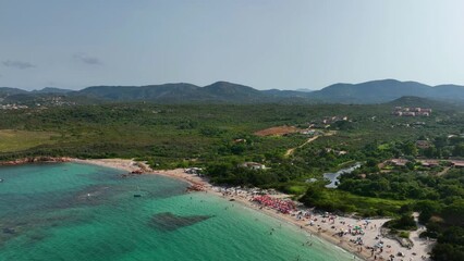 Wall Mural - drone view of the sea coast. rocky shore and sea water. vacation and travel. summer seascape. aerial