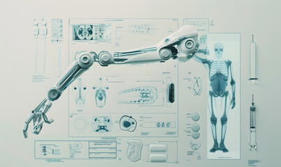 Canvas Print - Robots and medical technology Helps doctors improve their ability to treat patients.
