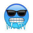 © Eugene B-sov - Freezing face with sunglasses Large size of yellow emoji smile