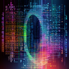 abstract background with code