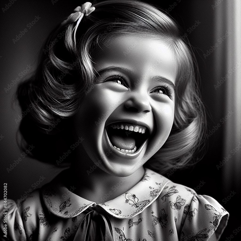 portrait of the most iconic laughing child Stock Photo | Adobe Stock