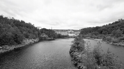 Power generation dam in the forest