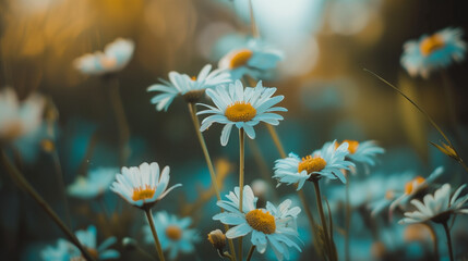 Poster - daisies in the meadow