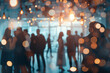 © Dennis - Blurry party, defocused social event background with bokeh lights