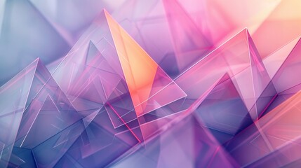 Wall Mural - A purple and white abstract image of a bunch of triangles