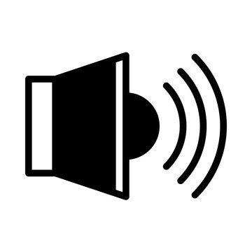 sound icon or logo illustration outline black style