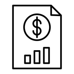 Wall Mural - Finance Vector Line Icon