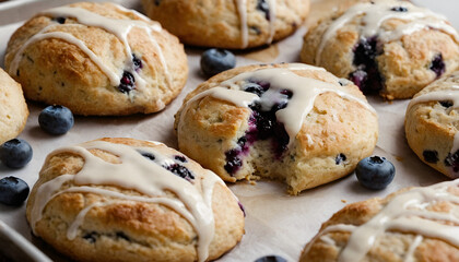 Sticker - closeup of blueberry scones