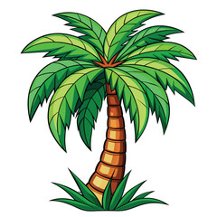 Wall Mural - palm tree illustration