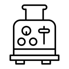 Sticker - Toaster Vector Line Icon