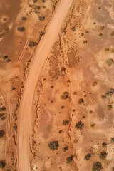 Wall Mural - Stunning Aerial Photo of Expansive Desert Terrain, top view