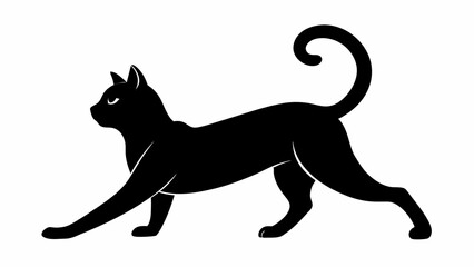 Sticker - black cat silhouette