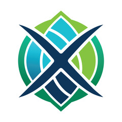 Sticker - A clean and modern logo featuring intersecting paths in shades of green, blue, and navy, A clean, modern logo featuring intersecting paths symbolizing travel options