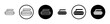 © kru - Curling stone vector icon set. Curling rock sport vector sign suitable for apps and websites UI designs.