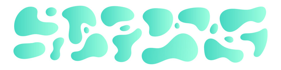 Canvas Print - abstract blob with wavy and irregular shape. organic figure amoeba with fluid form. flat vector illu