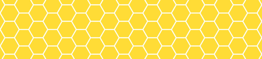 cute honeycomb pattern with hexagon cells and yellow texture. beehive and comb background. flat vect