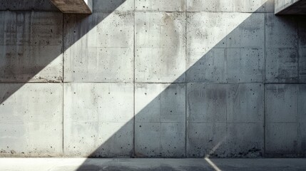 Wall Mural - Sunlit Empty Concrete Room