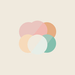 Sticker - A colorful illustration of a woman with a soft pastel color palette, Soft pastel color palette for a romantic wedding theme