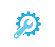 © meddesigner - Gear and wrench icon design stock illustration