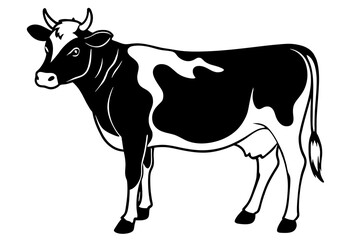 Wall Mural - cow animal silhouette vector illustration