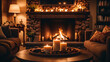 © Shahzad - fireplace with burning candles