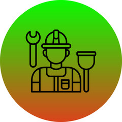 Wall Mural - Plumber Icon