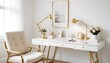 © Eyeam - white and gold theme modern interior