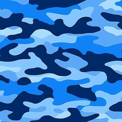 Simple Camouflage seamless pattern in Blue. Military camouflage. illustration formats 4096 x 4096