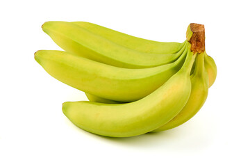 Wall Mural - Bunch of bananas isolated on white background. High resolution image.