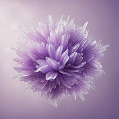 Wall Mural - ai-generated abstract floral design with negative space in a white vector frame, featuring a three-d