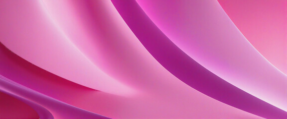 Wall Mural - abstract futuristic design with smooth magenta curves and vibrant neon colours