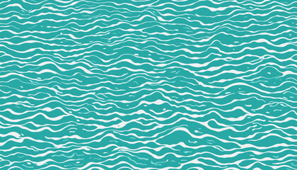 Wall Mural - Tranquil underwater design featuring clear turquoise ripples on a seamless pattern background for a serene and modern aesthetic