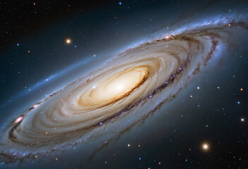 Wall Mural - Starry sky in the generative nebula of the Milky Way galaxy, an interstellar journey through the cosmic cosmos