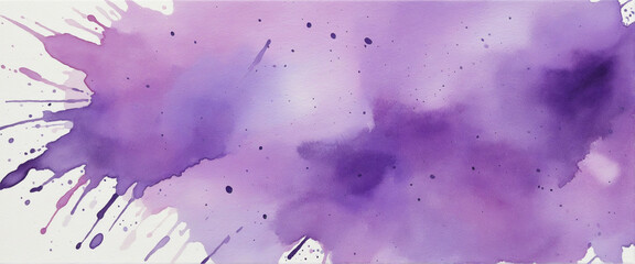 Wall Mural - abstract watercolor texture with transparent purple elements