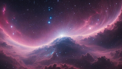 Wall Mural - cosmic dreamscape: a celestial exploration of the vibrant universe