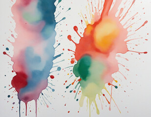 Wall Mural - splatter of transparent watercolor on artistic paper