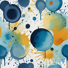 Wall Mural - colorful watercolor stain abstract artistic background