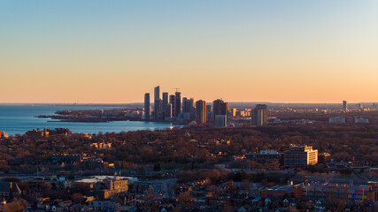 Skyline of Toronto at sunset 