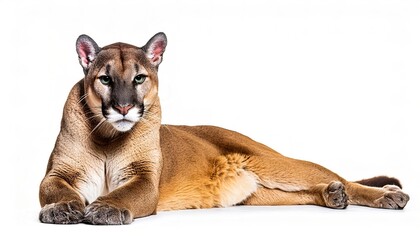 florida panther, a north american cougar - puma concolor coryi - native to south florida usa. beside