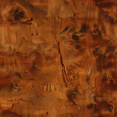 Wall Mural - realistic burl wood texture seamless. AI generated