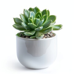 Wall Mural - A Alpine in a white pot, no shadow, isolated on white background 