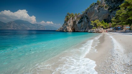 Poster - Beach with white sand and blue sea