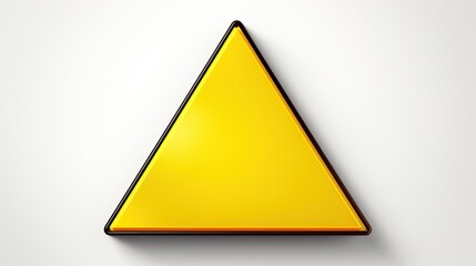 A yellow triangle is shown on a white background
