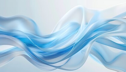 Wall Mural - Abstract liquid gradient flowing shape dynamic wave light blue modern background