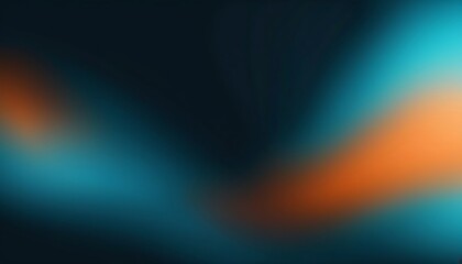 Wall Mural - Dark grainy gradient background orange white blue teal blurred noise texture header poster banner landing page backdrop design, digital illustration created with generative ai.