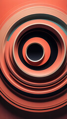 Poster - red and blue spiral