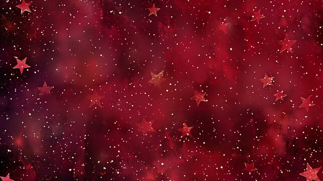 red   with  stars background 