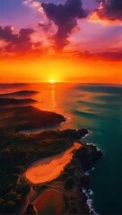 Wall Mural - sunset over the sea