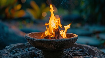 Wall Mural - Fire in a Small Torch